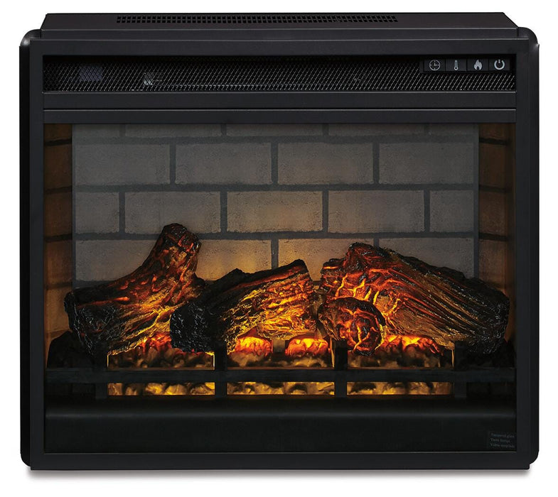 Entertainment Accessories Black Fireplace Insert Infrared