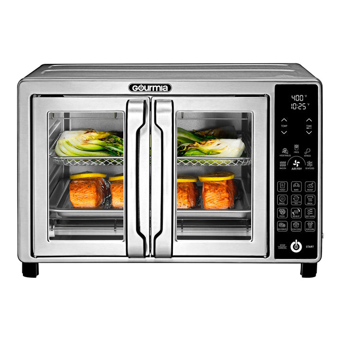 Gourmia 6-Slice Digital Toaster Oven Air Fryer, with 18 One-Touch Presets & Temp Probe, Stainless Steel - new