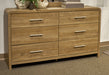 Dovander Warm Natural Brown Six Drawer Dresser