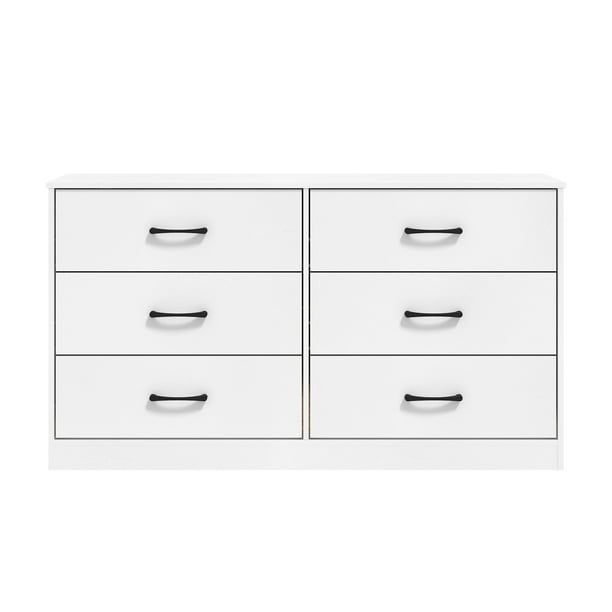 Mainstays Ardent 6 Drawer Dresser, White - new