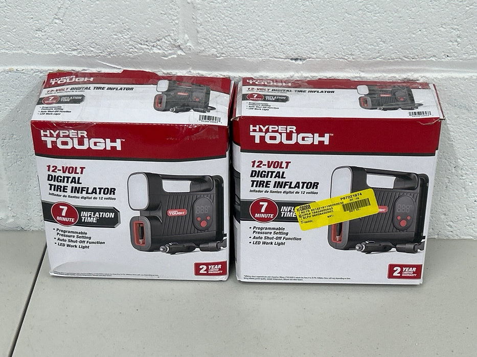 Hyper Tough DC 12V Digital Car Tire Inflator with Auto-off Function 100psi - new