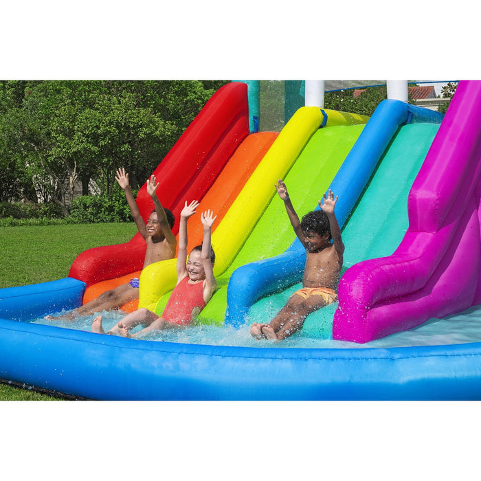 H2OGO! Triple Splash Kids Inflatable Water Park - Heavily Used - Needs Patch - See Images - used_marks_scratches