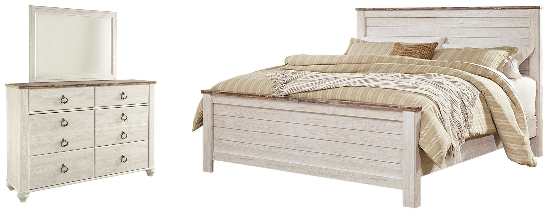 Willowton Whitewash Panel Bedroom Collection