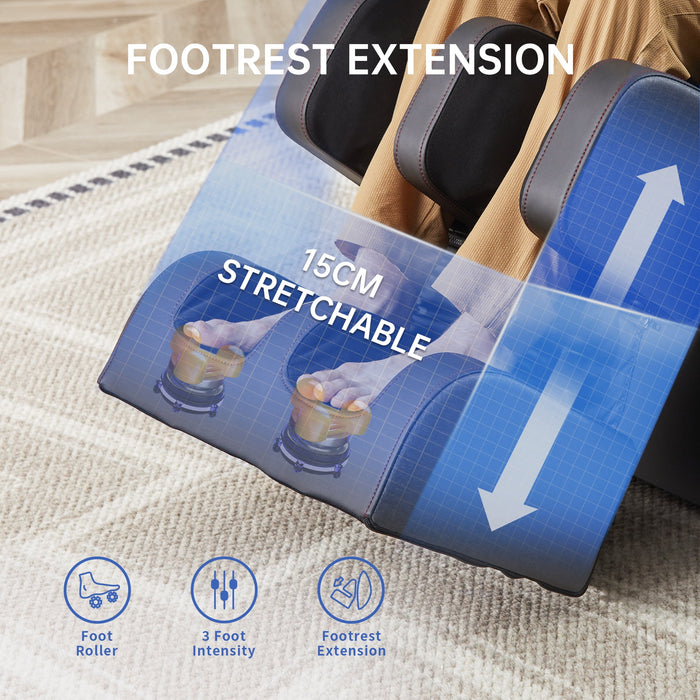 Real Relax Full Body Zero Gravity Shiatsu Recliner Electric Massage Chair, Black - new