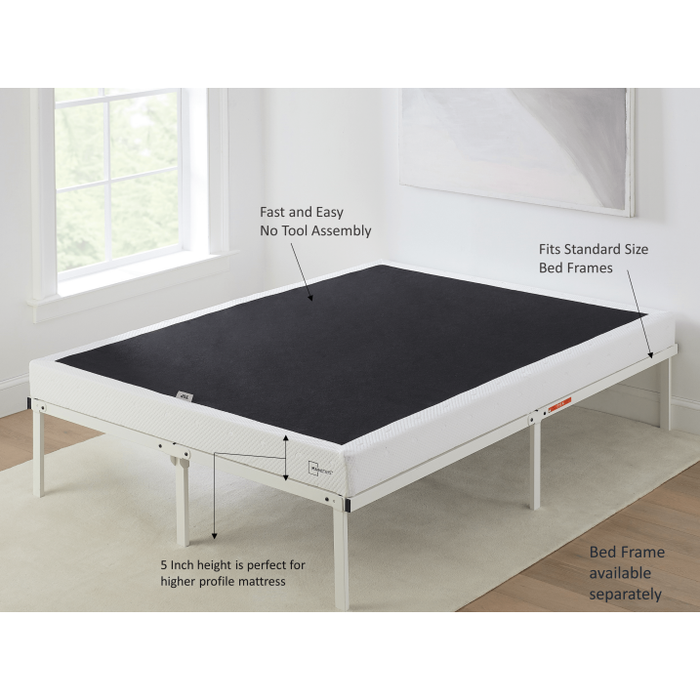 Mainstays 5" California King High Profile Easy Assembly Smart Metal Box Spring - new