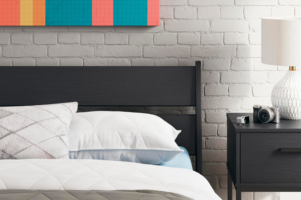 Socalle Black Full Panel Headboard