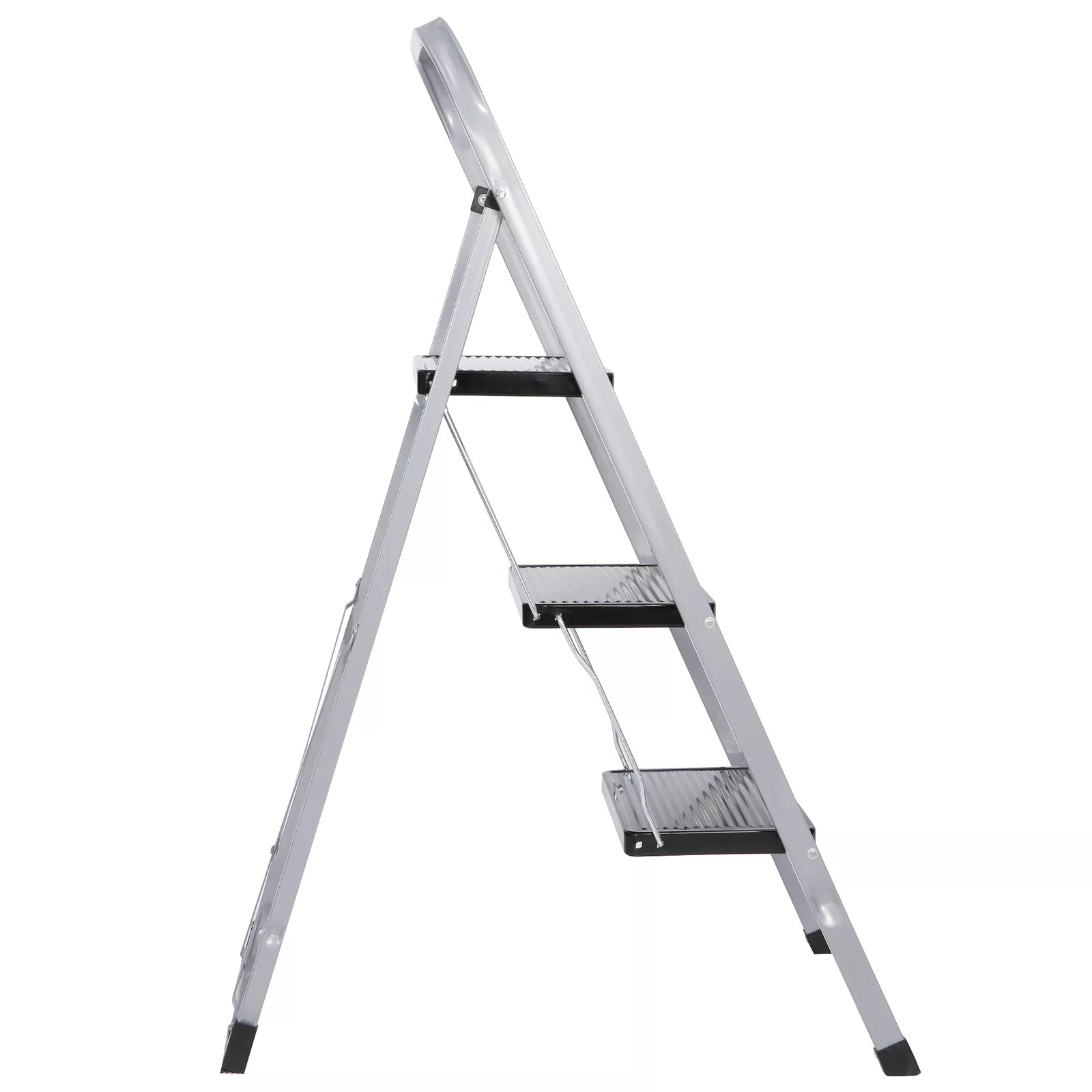 3 Step Ladder Folding Step Stool Safety Tread for Home Use 300Lb Load Anti-Slip - display_model