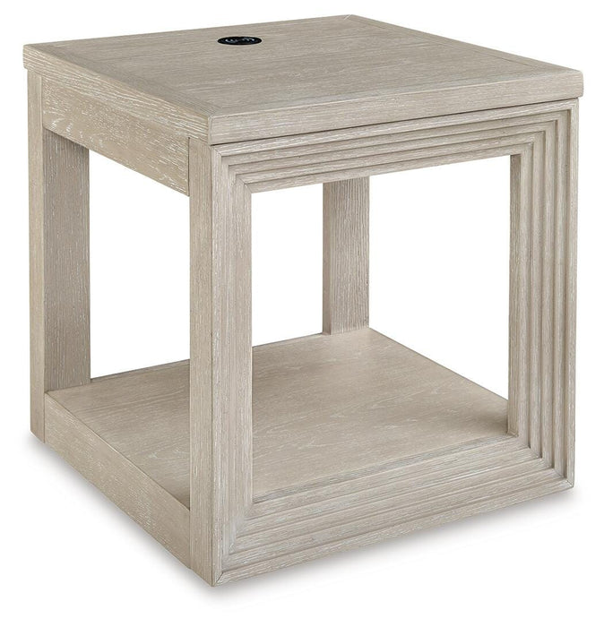 Marxhart Bisque Square End Table