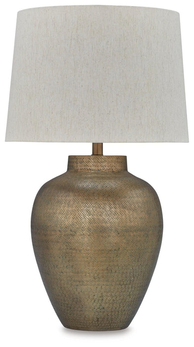 Madney Antique Gold Finish Metal Table Lamp (1/CN)