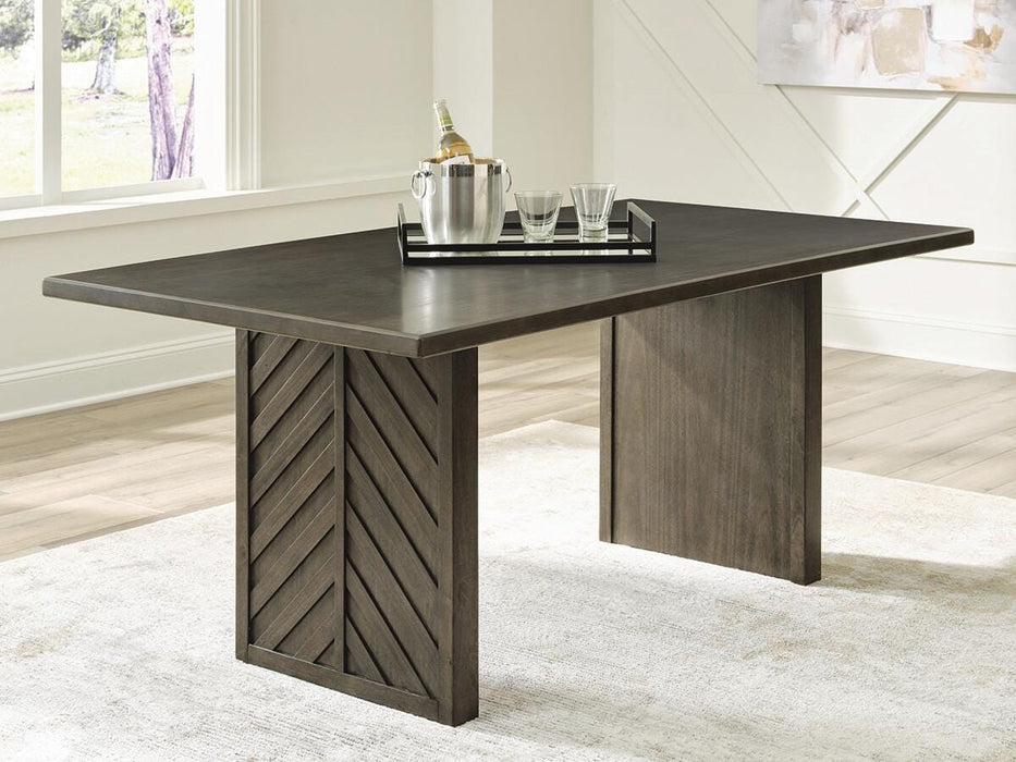 Arkenton Grayish Brown Rectangular Dining Room Table