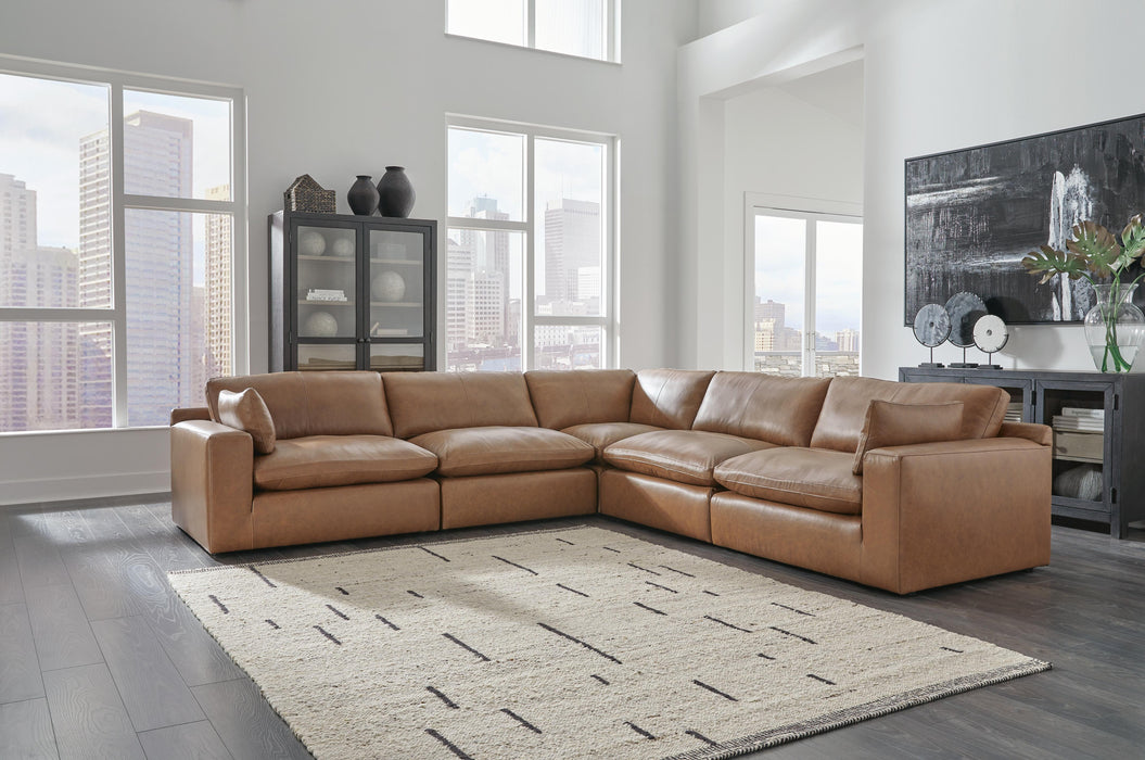 Emilia Caramel Emilia 5-Piece Sectional