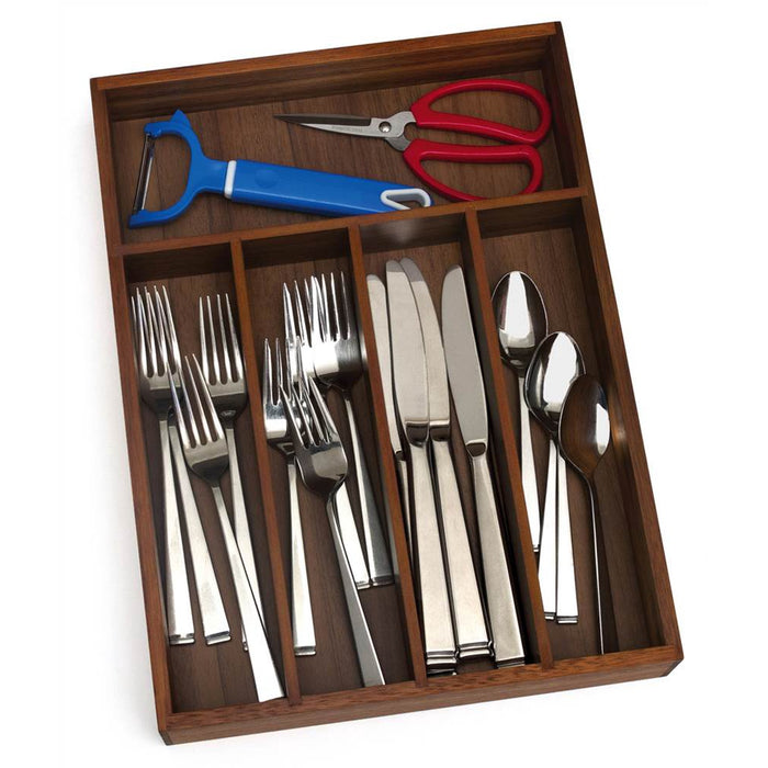Lipper International Acacia Smaller Flatware Tray - open_box
