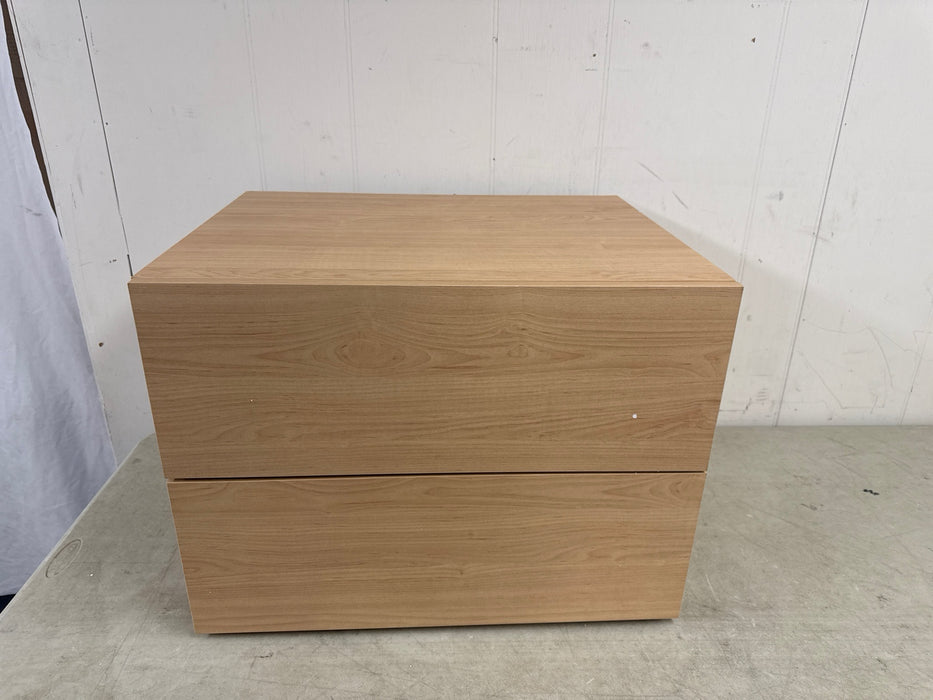 Nexera James Nightstand with 2-Drawers, Tan, 24-Inch - new