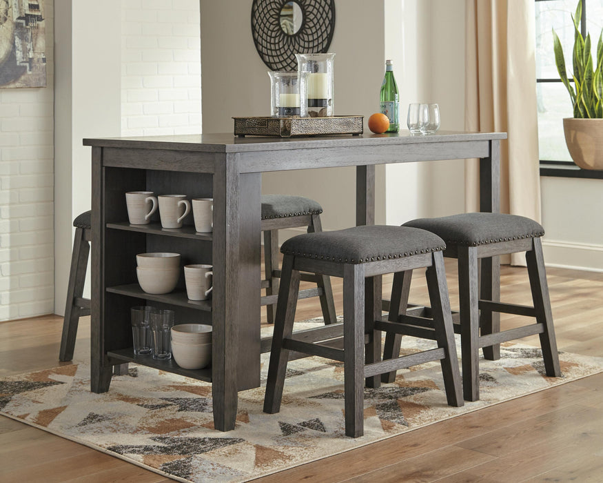 Caitbrook Gray Caitbrook Counter Height Dining Table and 4 Barstools - Brand New