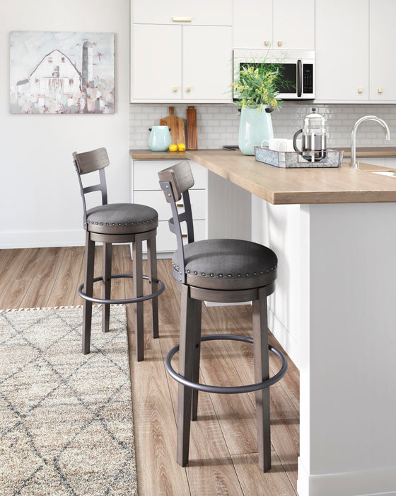Caitbrook Gray Tall UPH Swivel Barstool(1/CN)