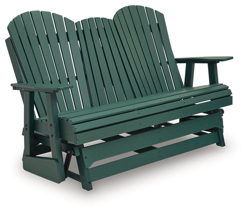 Hyland Wave Green Loveseat Glider