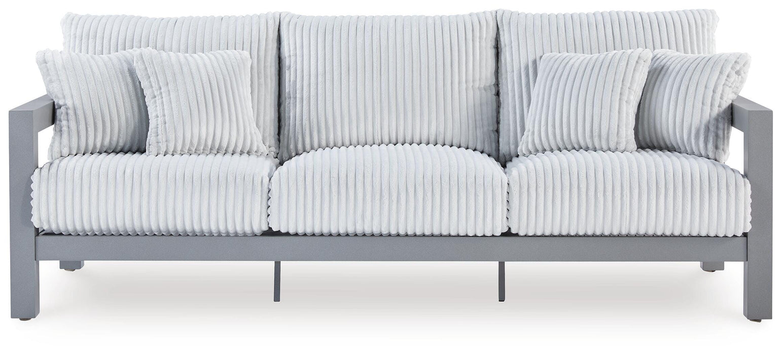 Moonlight View Gray Sofa with Cushion
