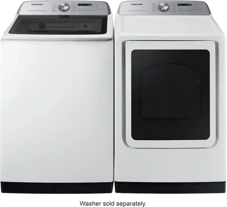 Samsung - 7.4 Cu. Ft. Smart Gas Dryer with Steam Sanitize+ - White - new