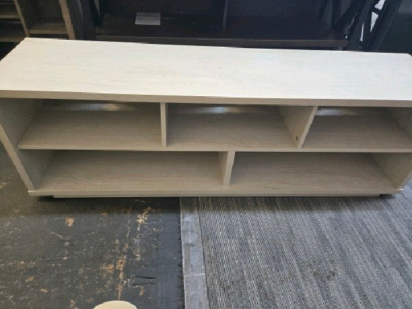 White TV stand 5 cmpartment - new