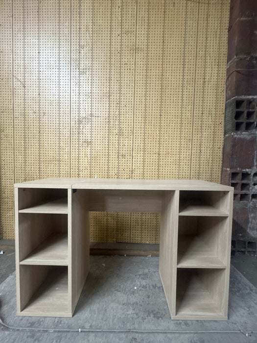 Mainstays 4-Cube Storage Desk, Spring Pine Computer Decor Desk Gift - new