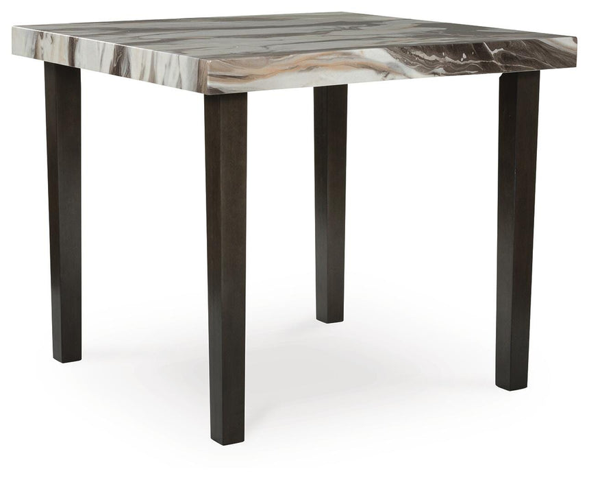 Jazmore Dark Brown/Beige Square DRM Counter Table