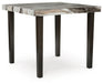 Jazmore Dark Brown/Beige Square DRM Counter Table