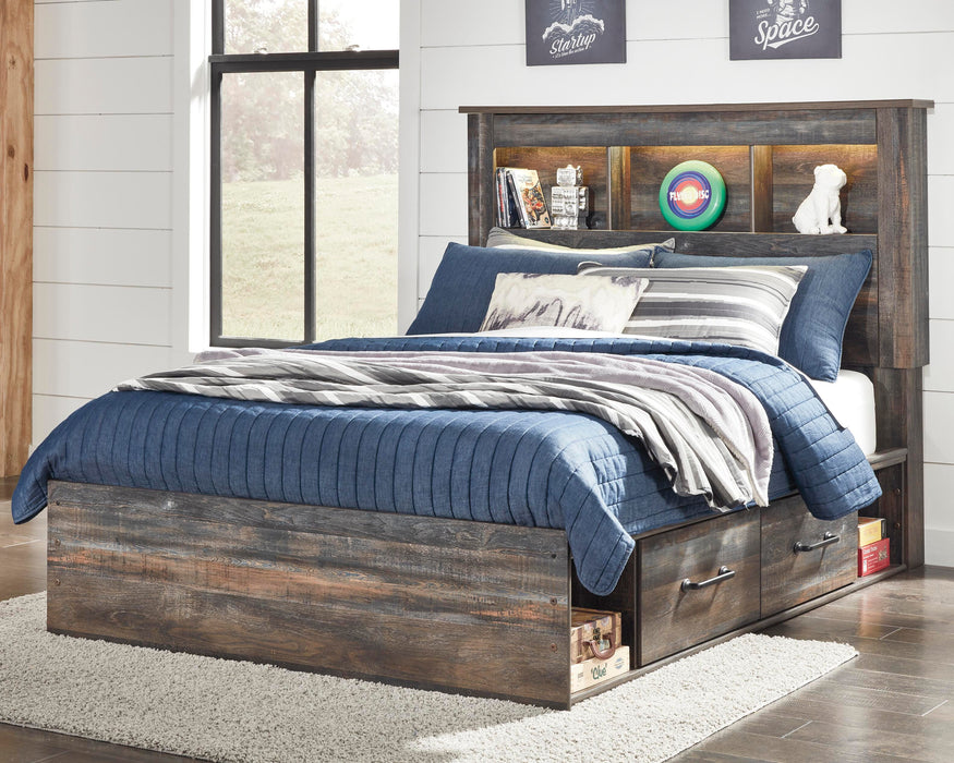 Drystan Multi Drystan Full Bookcase Bed with 4 Storage Drawers
