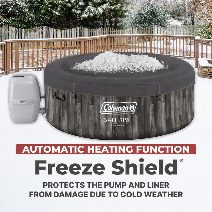 Coleman SaluSpa Bahamas AirJet 2-4 Person Circle Inflatable Hot Tub with Pump #P08411 - use_like_new
