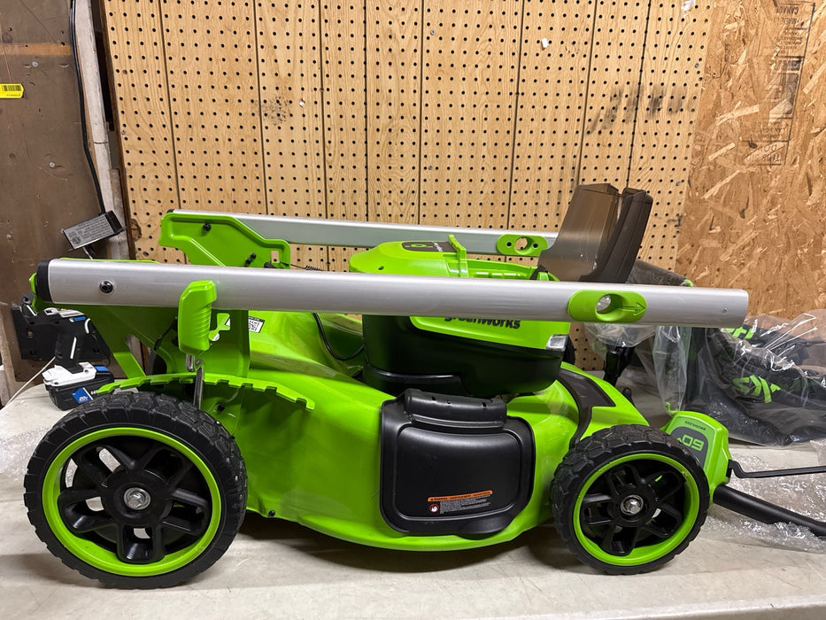 Greenworks 60V 21" Push Lawn Mower + (1) 5.0 Ah  1 Battery Included / Charger Not Included - use_like_new