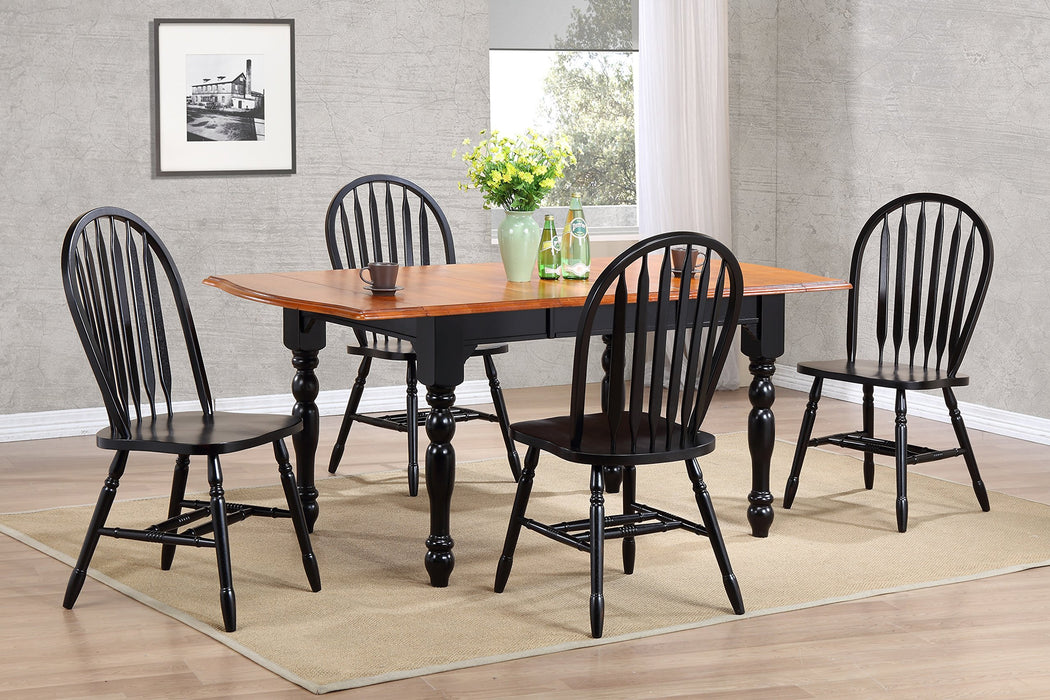 Set fo 2 Sunset Trading Black Cherry Selections Dining Chairs, Distressed Antique rub Through - new
