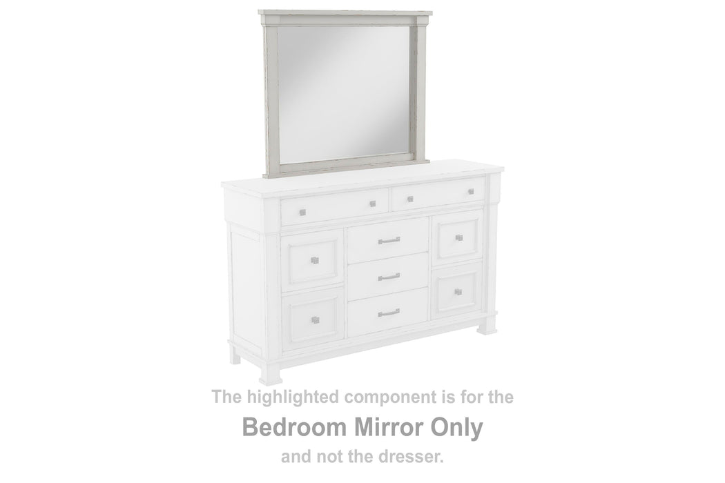 Jennily Whitewash Bedroom Mirror