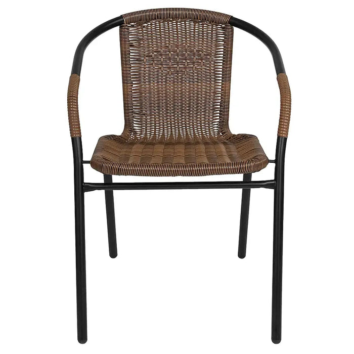Alamont Home - Lila Patio Chair (set of 2) - Medium Brown - open_box