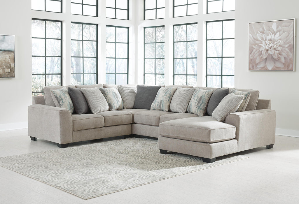 Ardsley Pewter Ardsley 4-Piece Sectional with Chaise