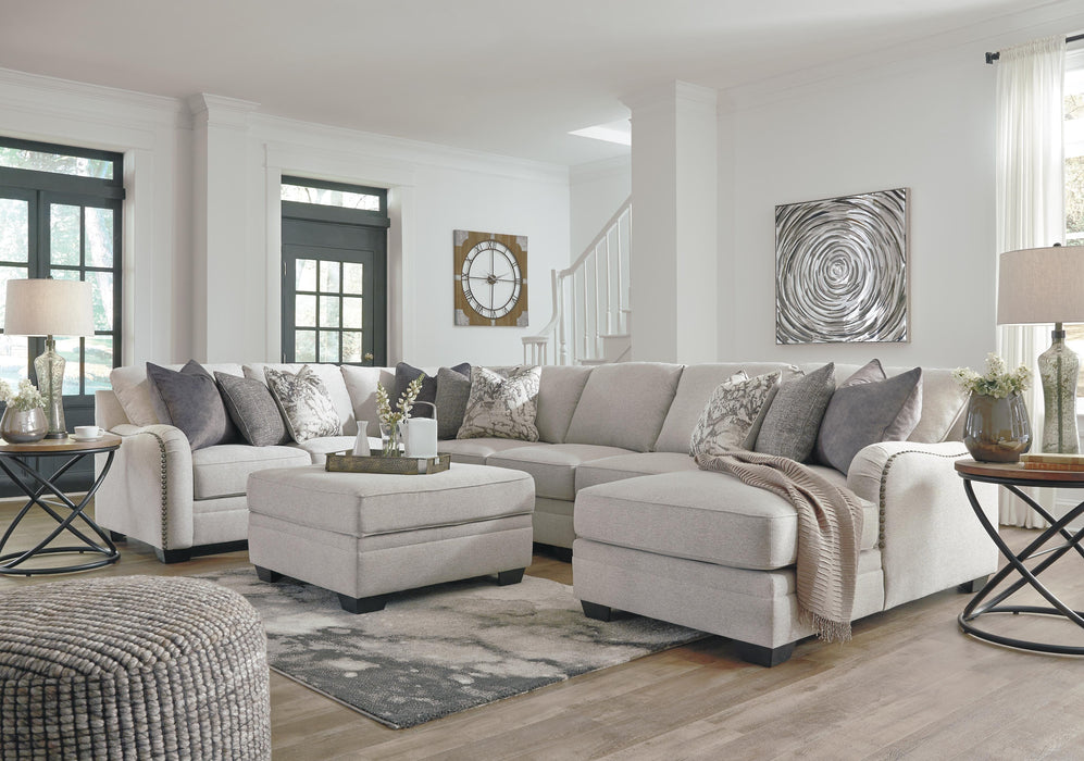 Dellara Chalk Dellara 5-Piece Sectional with Chaise