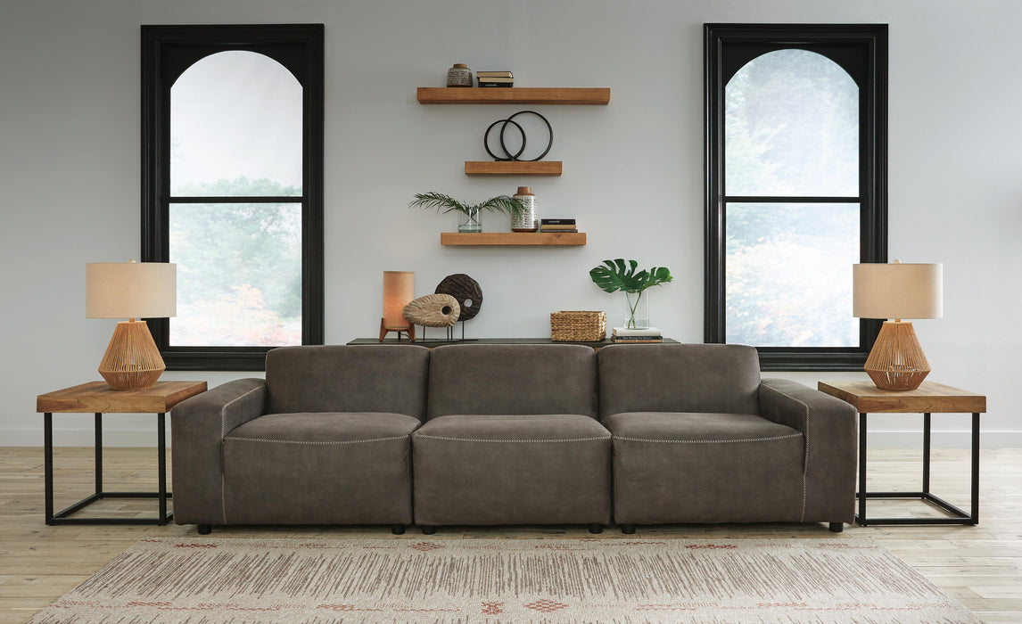 Allena Gunmetal Allena 3-Piece Sectional Sofa