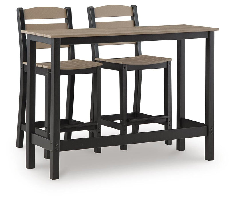 Moondance Black/Beige Counter Table Set (3/CN)