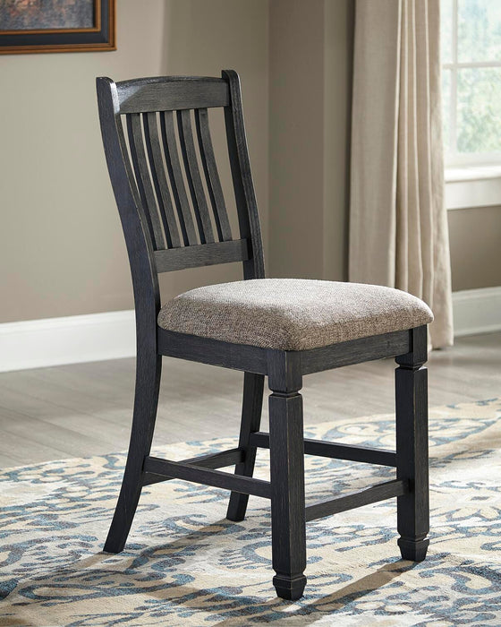 Tyler Creek Black/Grayish Brown Upholstered Barstool (Priced Per Item, Must Order 2, 4, 6, or 8)