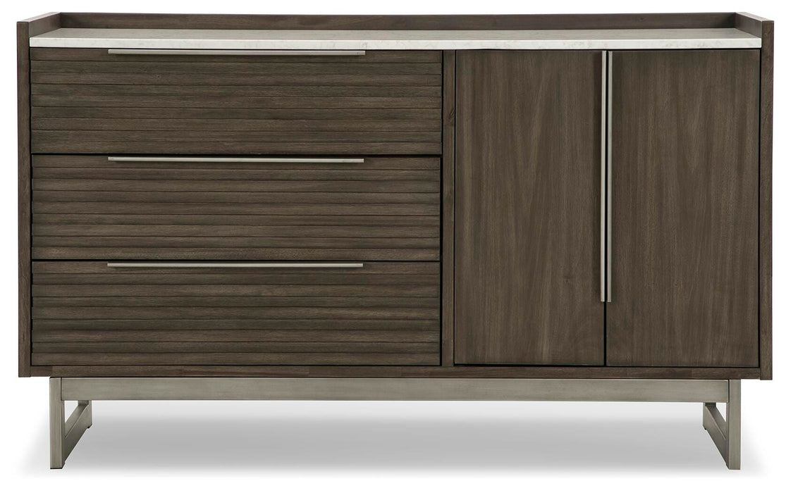 Arkenton Grayish Brown/White Dresser