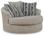 Benchcraft Sisal Oversized Swivel Accent Chair