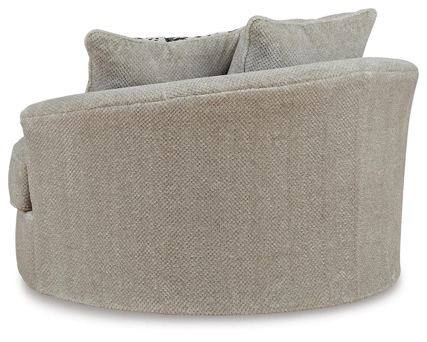 Benchcraft Sisal Oversized Swivel Accent Chair