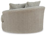 Benchcraft Sisal Oversized Swivel Accent Chair