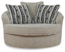 Benchcraft Sisal Oversized Swivel Accent Chair