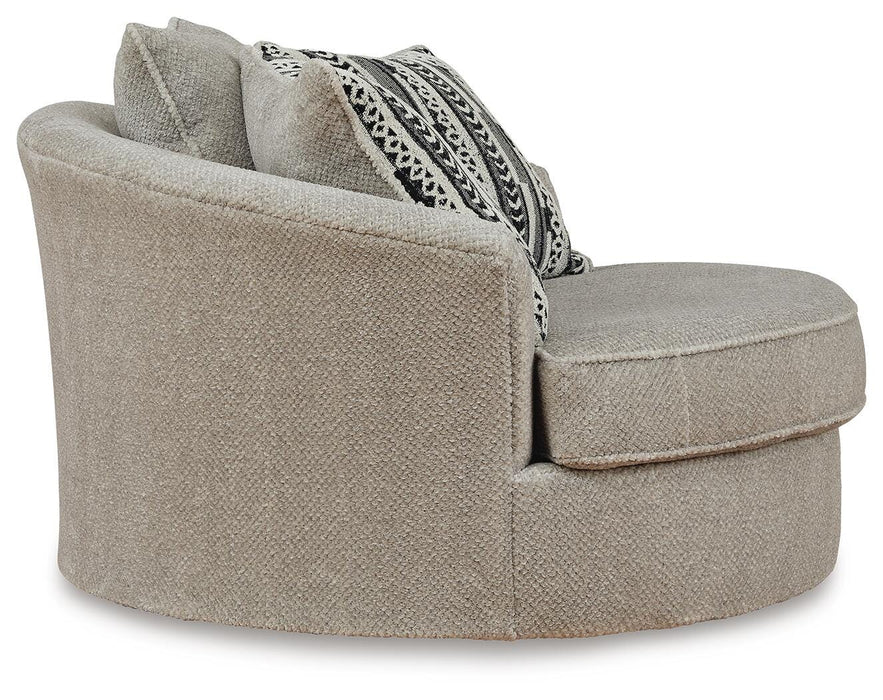Benchcraft Sisal Oversized Swivel Accent Chair