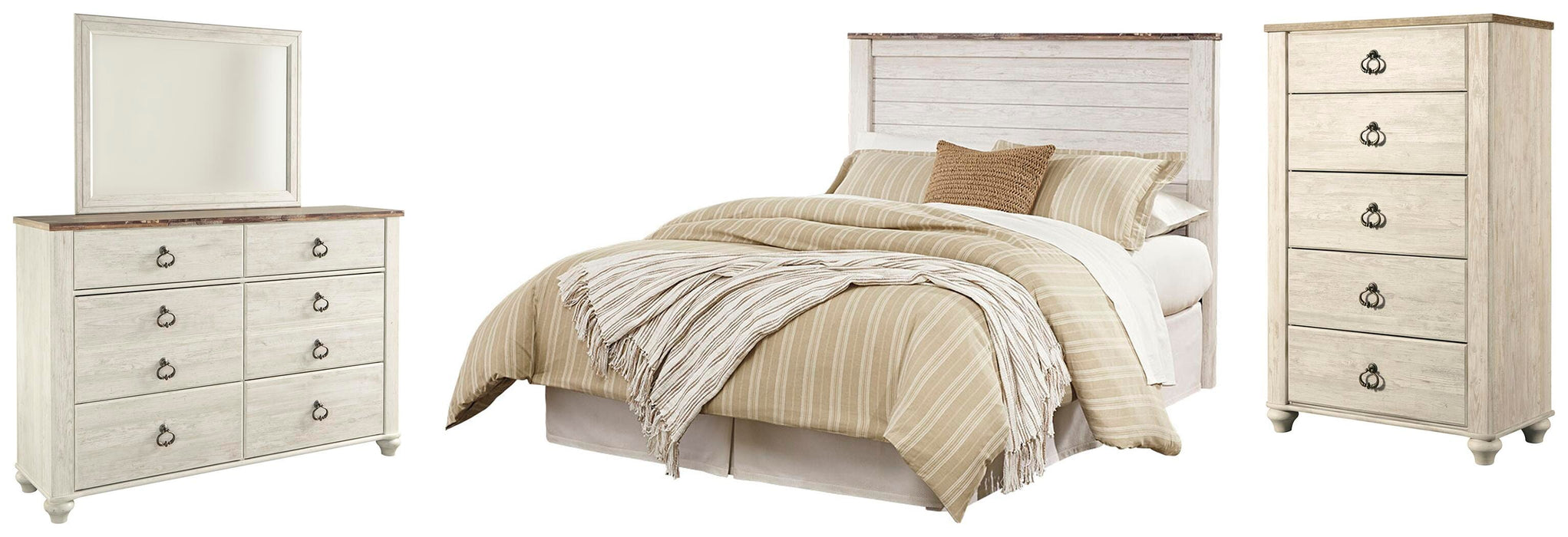 Willowton Whitewash Panel Bedroom Collection