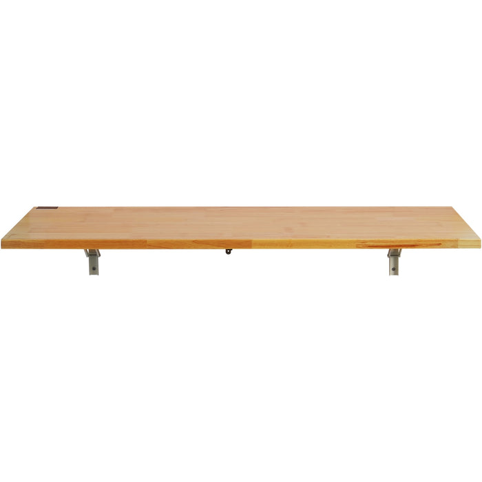 KFFKFF Wall-Attachable Collapsible Table, Dimensions 47.24" x 19.69", Wall-Hanging Drop Leaf Design, Wood Crafted Desk with Metal Support, Foldable Workstation for Compact Areas - open_box