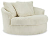 Signature Design Ivory Oversized Swivel Accent Chair