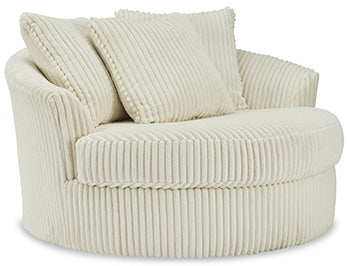 Signature Design Ivory Oversized Swivel Accent Chair