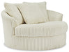 Signature Design Ivory Oversized Swivel Accent Chair