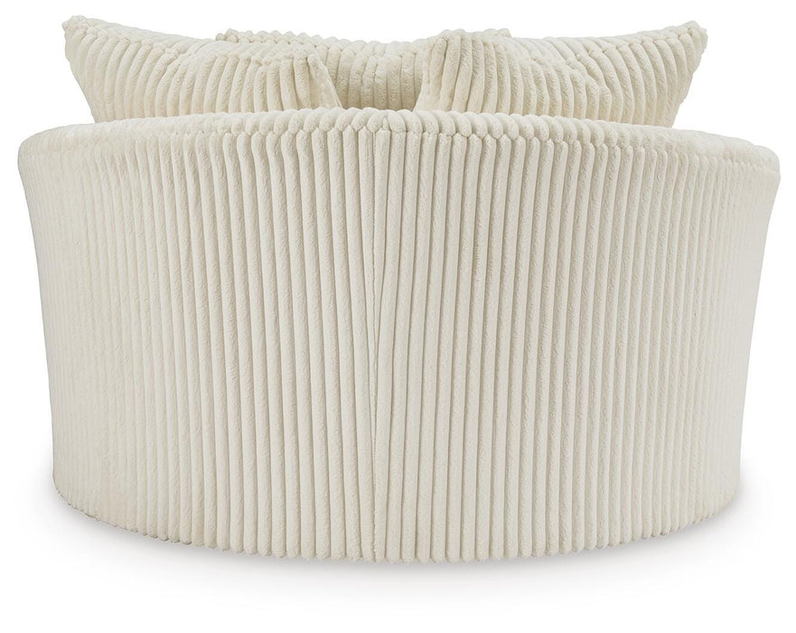 Signature Design Ivory Oversized Swivel Accent Chair