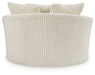 Signature Design Ivory Oversized Swivel Accent Chair